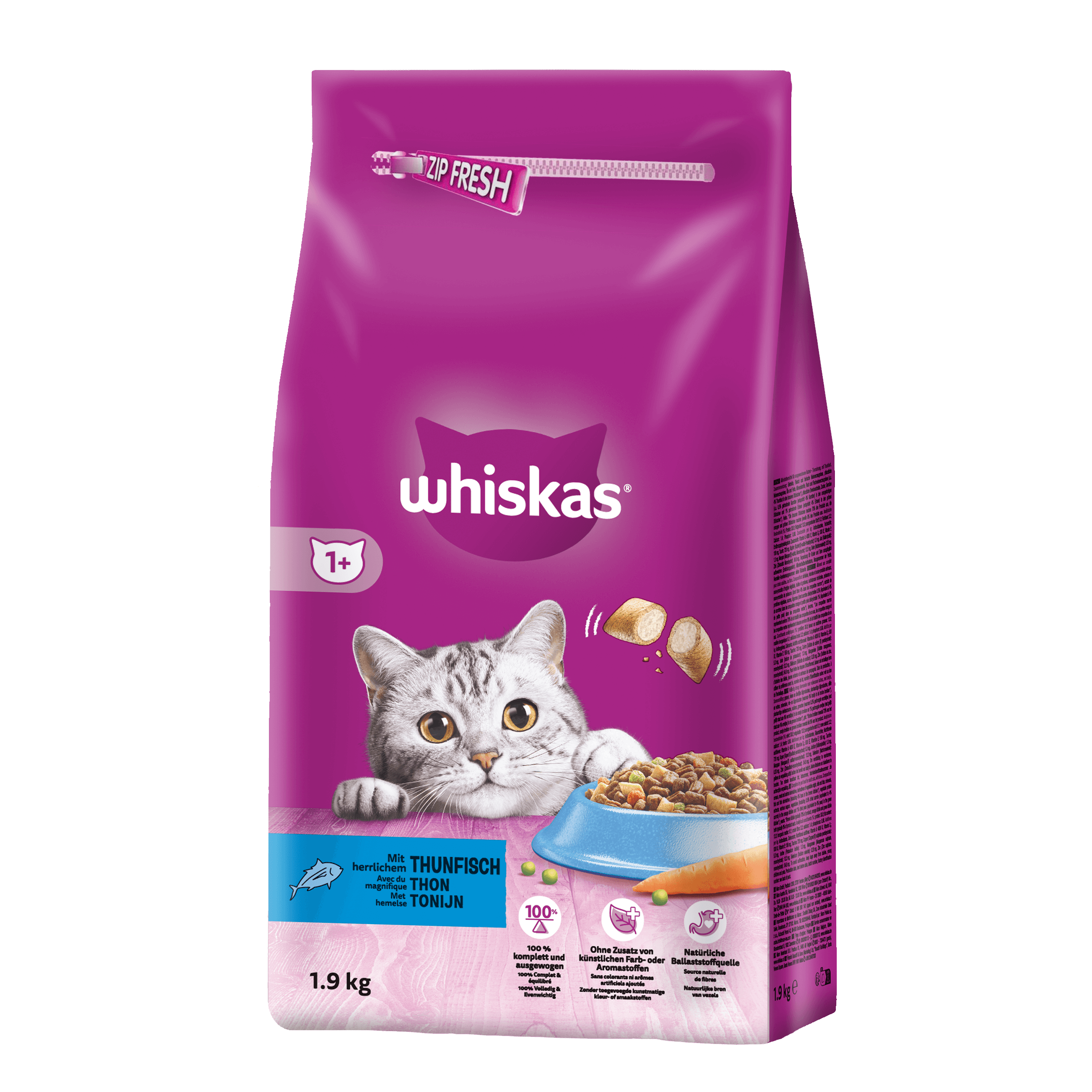 WHISKAS® Sec au Thon 1,9kg